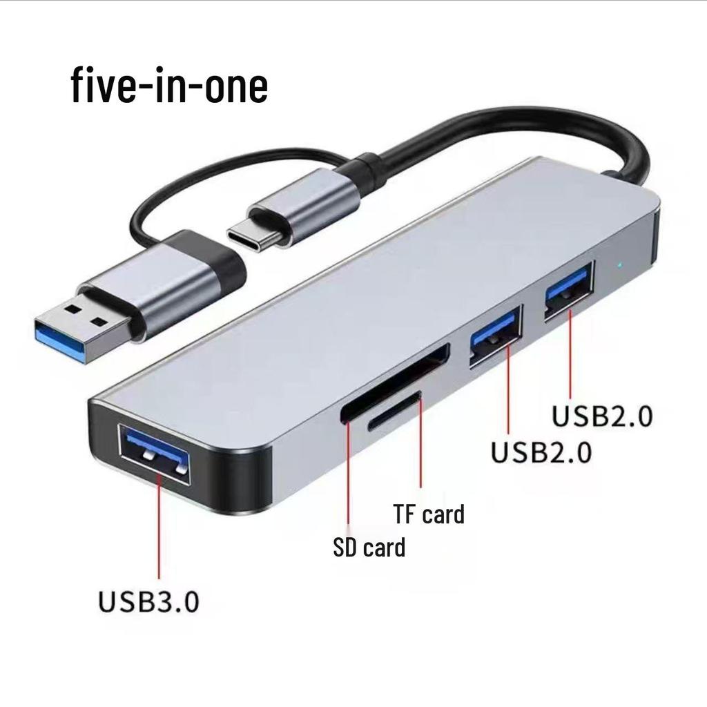 USB Type-C Multi-Port Hub & Card Reader with 8 Ports, USB 3.0