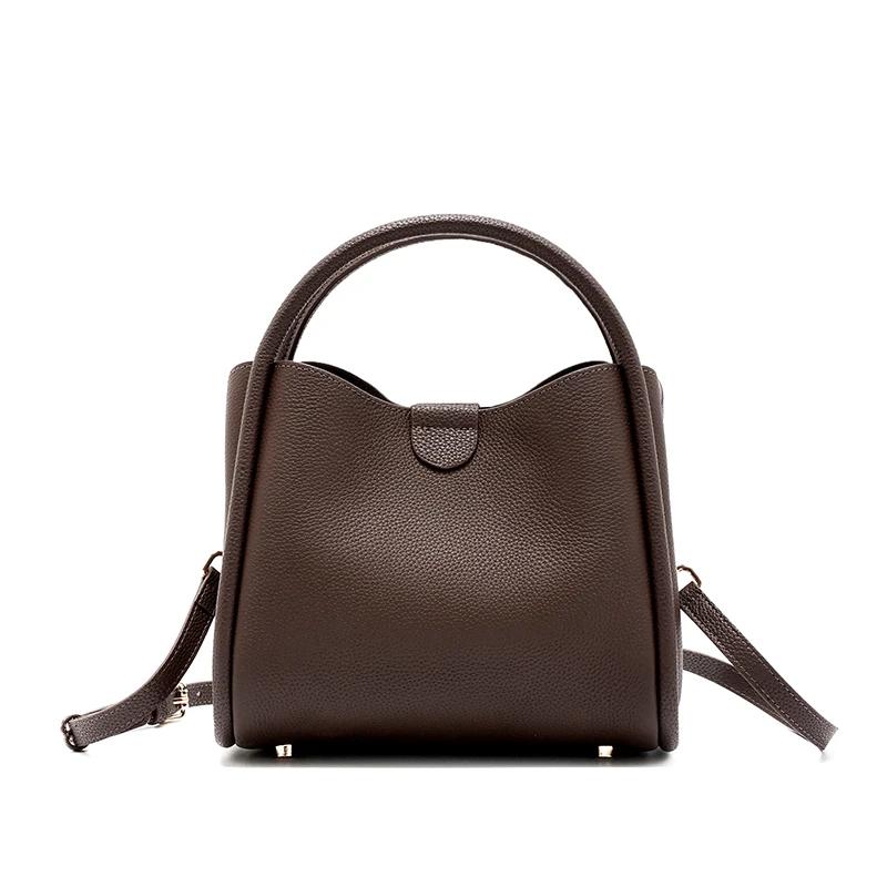 

Women s Natural Cow Real Leather Shoulder Bag Female Retro Soft Cowhide Commuter Handbags Ladies Fashi Luxury Crossbody Bags 25x16x20cm кавовий