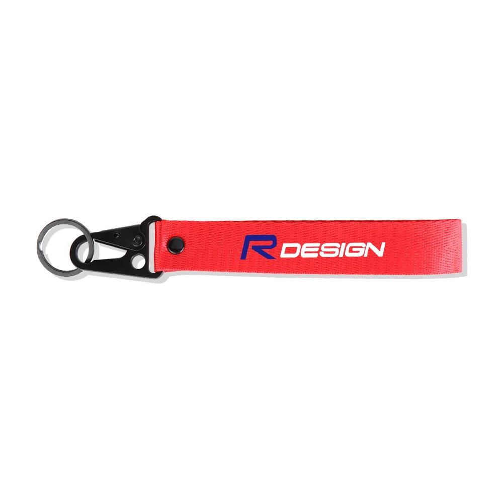 

1pcs Auto Keychain Ribbon Ring Key Ring Lanyard Car Accessories For Volvo RDESIGN XC60 XC90 V60 V40 XC40 V50 S60 V70 C70 Styling