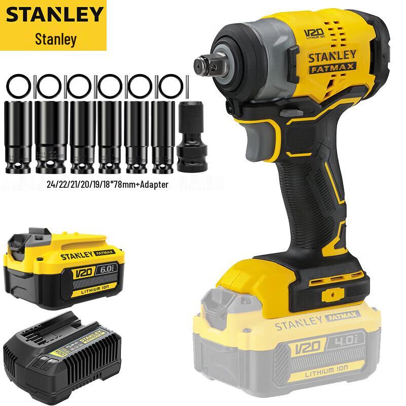 Stanley 20V Brushless Cordless Impact Wrench SBW910-A9 CN plug (adapter included)