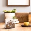 Retro Style Sunflower Napkin Holder Wooden Material Kitchen Desktop Tissue Holder  Tabletop Use