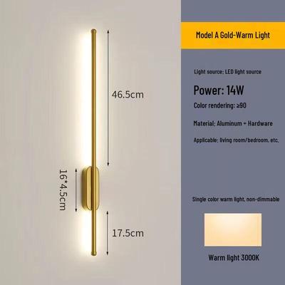 Modern Minimalist Gold Long Strip Wall Sconce