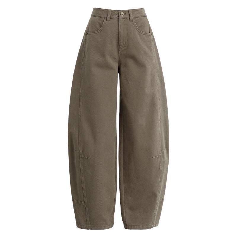 

Yi Fei Women s High-Waisted Loose Wide-Leg Pants for Petite Pear-Shaped Figures 30 армия зеленый