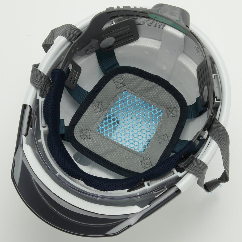 Sumibe Techno Plastic Helmet Heat Shield Series With Ventilation Transparent Styrofoam Heat Shield Hole, Shade, Liner, White/Smoke KKC3S-B-NCOOL-WH-S