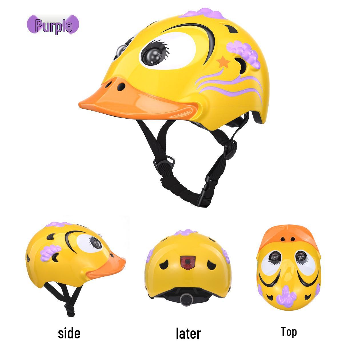 Children`s Yellow Cartoon Duck Helmet for