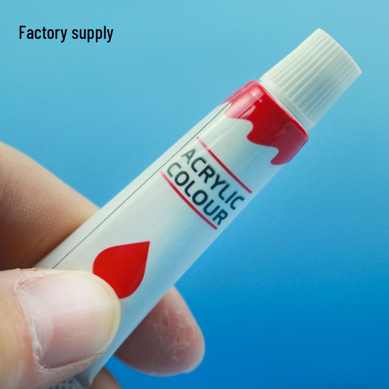 Children's 12-Color 6ml Watercolor Acrylic Gouache Pigment Set - Bright Colors for DIY