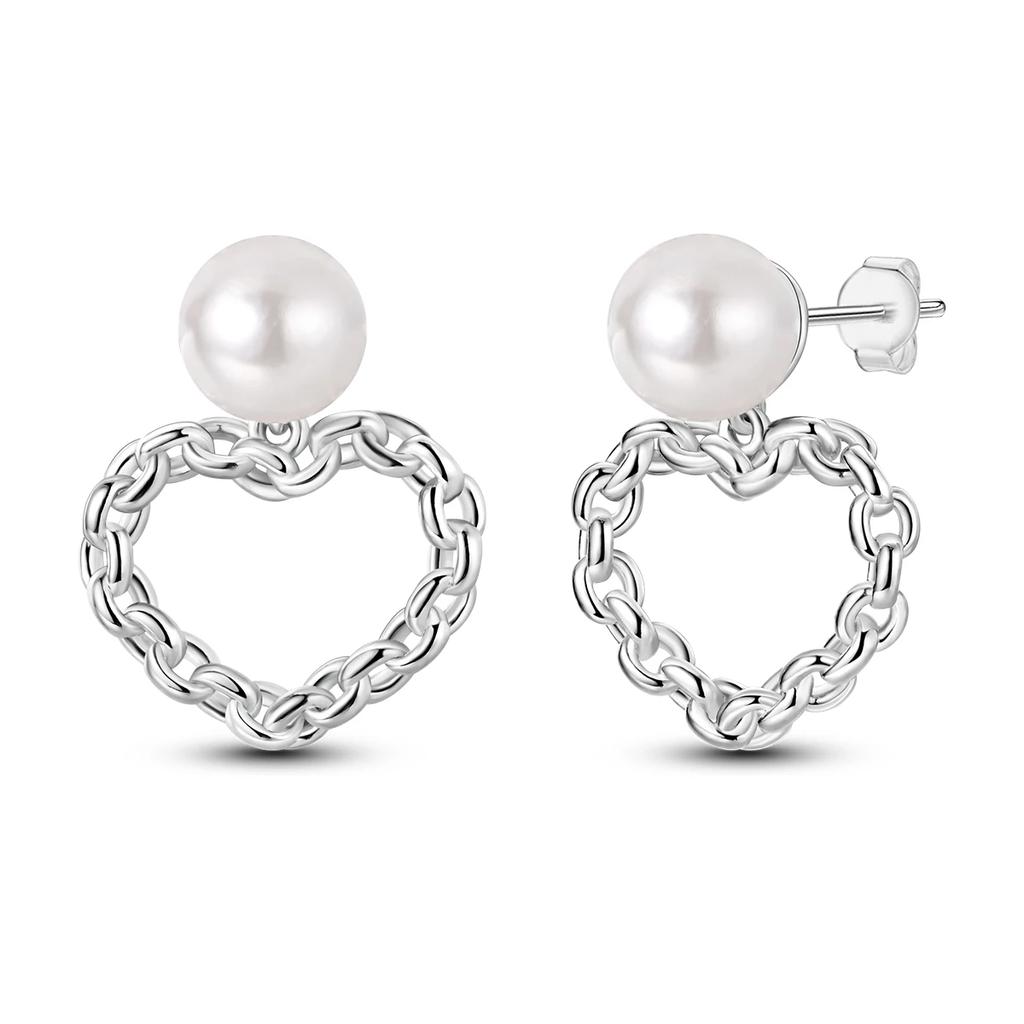 Original 925 Sterling Silver Women Hoop Earrings High Quality Shine Zircon U Shaped Classic Style Earring for Women Jewelry Gift