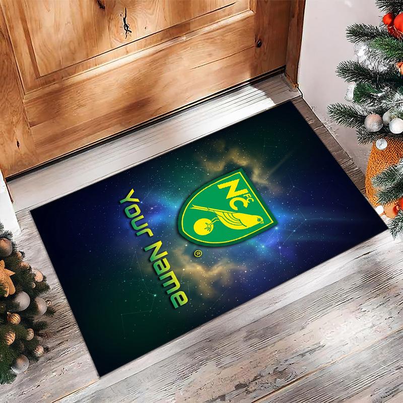 Norwich City Printed Crystal Velvet Rug Non‑Slip Crystal Velvet Carpet For Sofa Bedroom Indoor Home Decoration