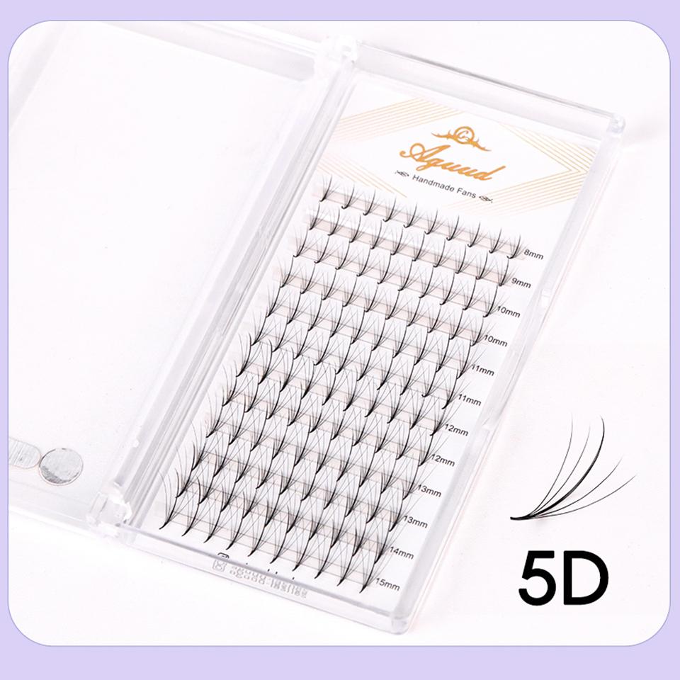 AGUUD Wispy Premade Fans Lash Extension 3D 5D 7D 9D Pointy Base Russian Volume Lash Extension Promade Spike Fans Cluster Eyelash