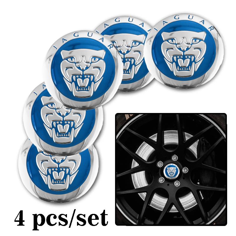 4Pcs Car Emblem Wheel Hub Center Cap Sticker Rim Badge Cover For Jaguar X-Type S-Type XFR X XE XF XJ F-Type F-Pace E-Pace I-Pace ZZ5