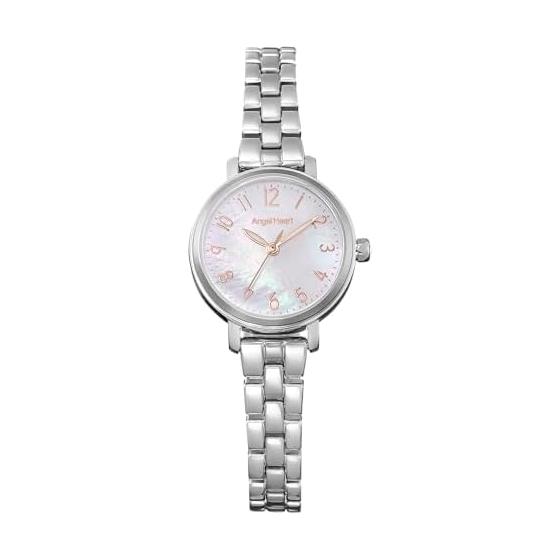 [Angel Heart] Women s Watch Angel Heart Flowery Time OA25SS-AM Solar Battery Sapphire Glass White Pearl Dial Stainless Steel [Genuine Product]