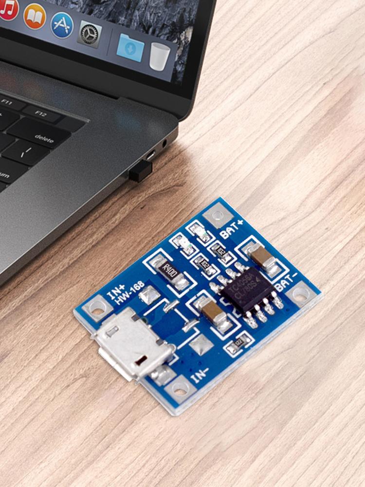 Mini Battery Charger Board Micro USB Portable Battery Charger Panel 1A DC4.5-5.5V with Indicator Light for Lithium Batteries
