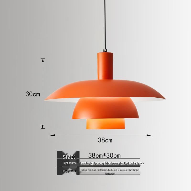 Orange Nordic Industrial Pendant Light for Restaurants & Bars