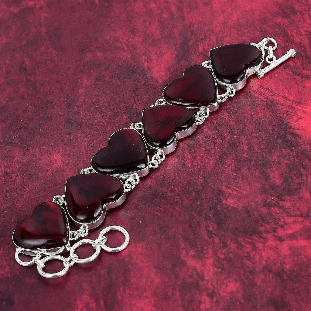 Roter Blitz Labradorit Edelstein Armband, 925 Massiver Sterling Silber Schmuck, Wunderschönes Schmuckarmband Mit Verstellbarer Kette Schmuck Für Sie