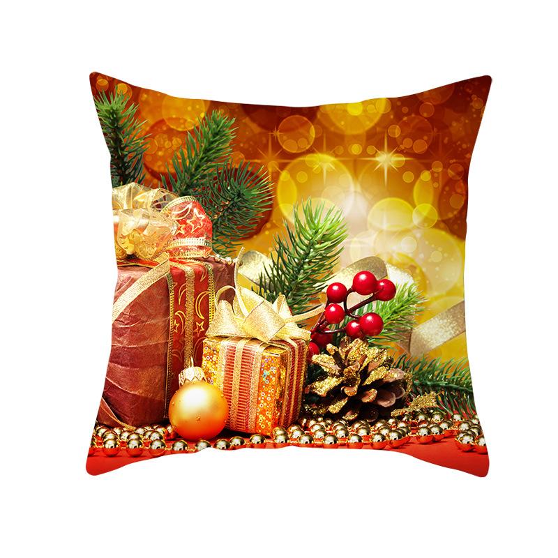 Red Series Christmas Pillow Covers for Home Use, Peach Skin Pillow Covers, Sofa Cushion Covers