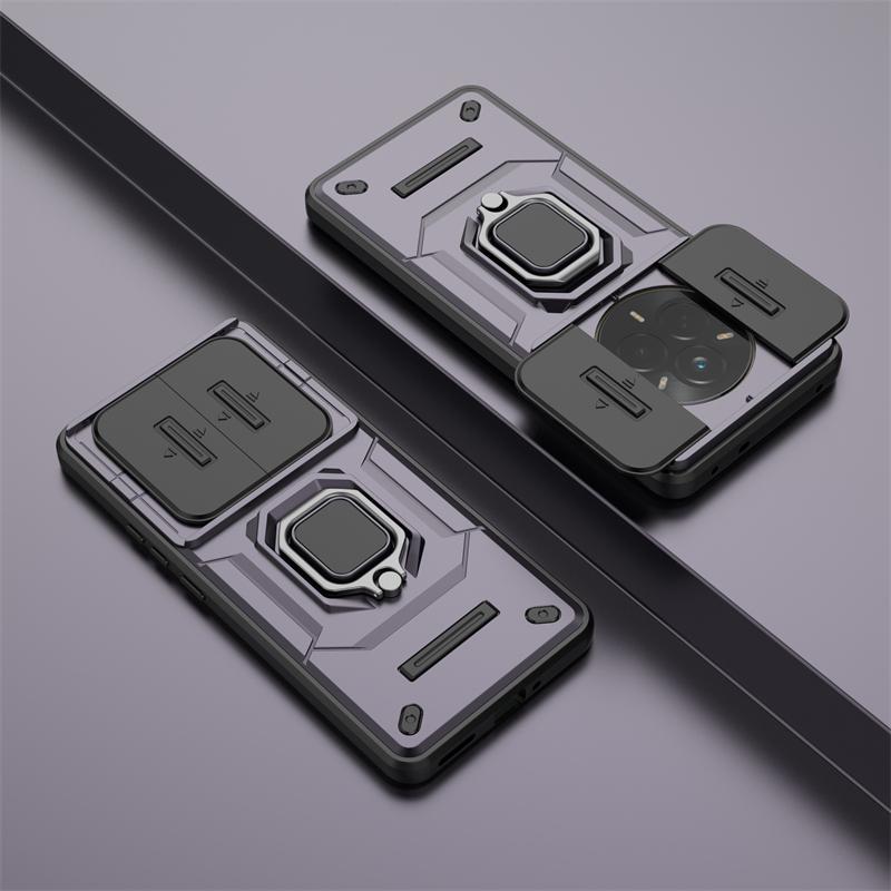 

Чехол-держатель для телефона Realme 14 Pro, чехол для Realme 14 Pro 5G Global, раздвижной чехол с окном, задняя крышка For Realme 14 Pro фиолетовый