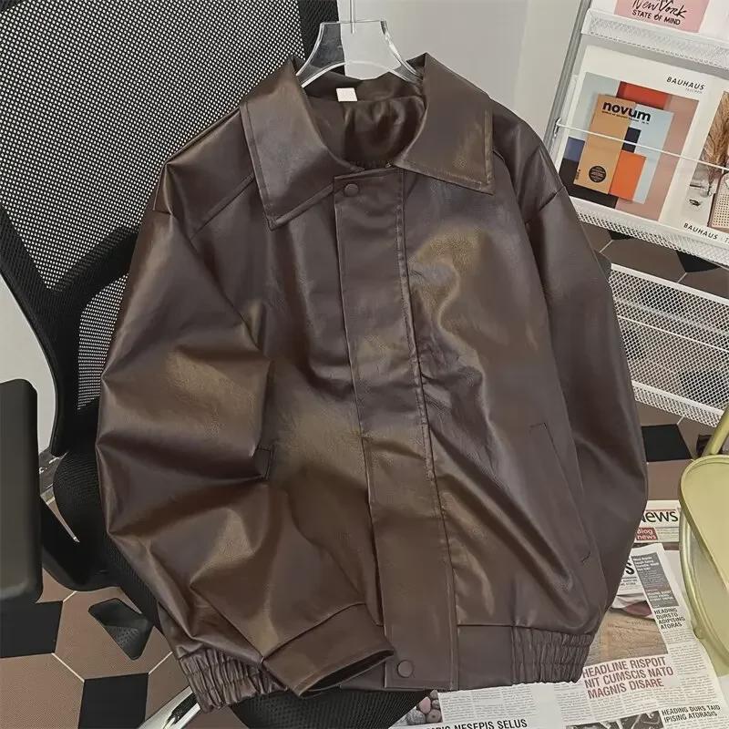 Autumn Hip-Hop Retro Motorcycle Leather Jacket: Trendy Unisex Style