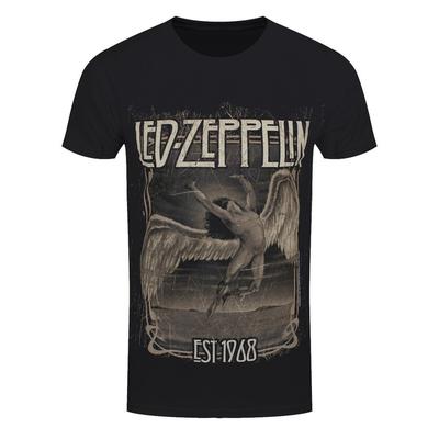 Led Zeppelin marškinėliai Išblukę Kritimas 1968 Roko grupė Naujas Juodas Oficialus