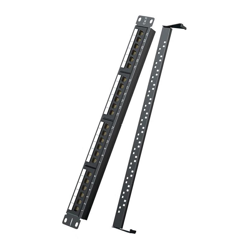 

UGREEN 24-Port 1U Rack Mount Cat5e/Cat6 Unshielded Patch Panel