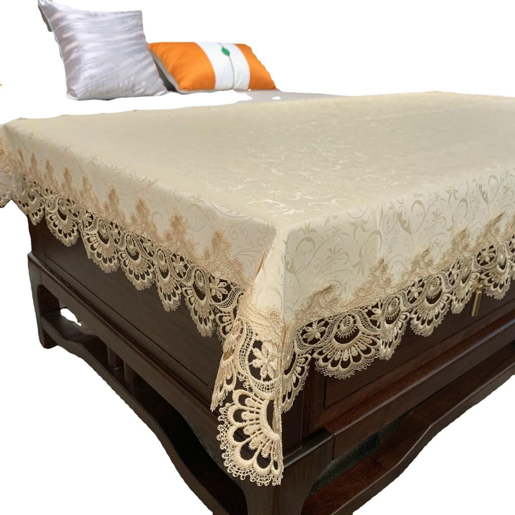 Tablecloth Waterproof And Oil-Proof European Jacquard Fabric Household Coffee Table Tablecloth Lace Tablecloth