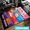 Custom Name Rug Jem Holograms Neon Art Area Rug Suitable for Indoor And Outdoor,Carpets for Homes, Offices,Living Rooms,Home Decor,Christmas Gift