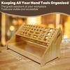 Screwdriver Organizer Desktop Screwdriver Holder 53 Slots Workbench Rack Stand Bamboo Tool Storage Organizer for Plier Hammer Allen Wrench