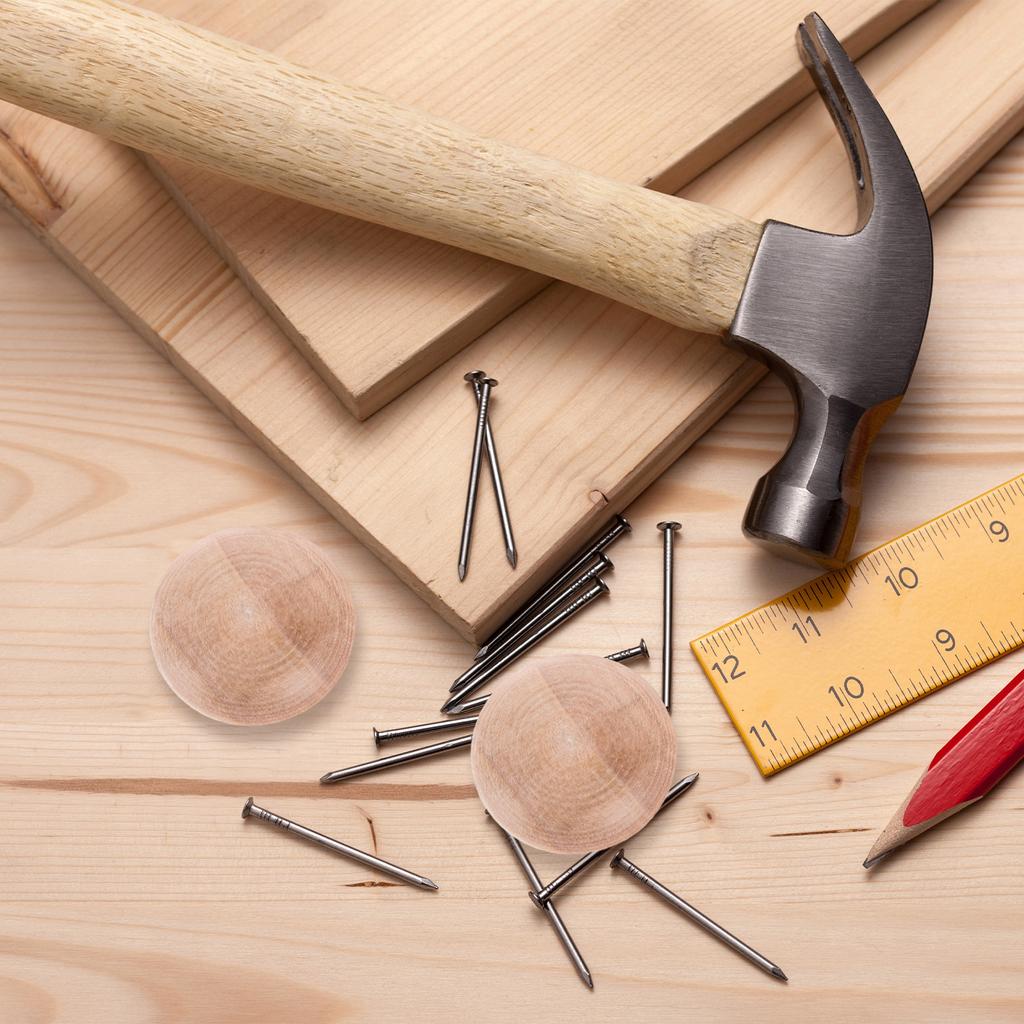 25 PIEZAS Tapones de Madera para Tornillos de Botón para Muebles Escaleras