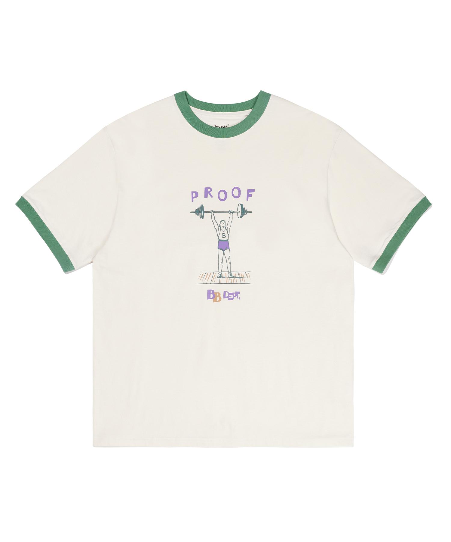 Brown Bless Proof Ringer Tee - Cream Cream/S