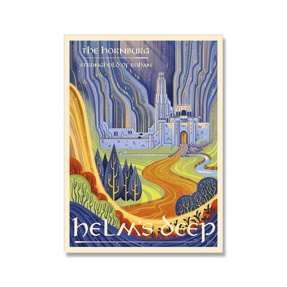 Middle Earth Landscape Lotr Posters Prints Tolkien Wall Art Canvas Painting Wall Pictures Travel Gift For Living Room Home Decor
