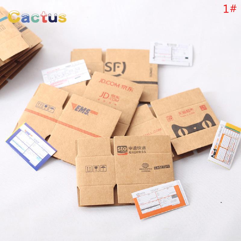 5 Pz/1 Set Mini Scatola di Cartone Express 1:12 Casa delle Bambole Miniatura Scatola Express Decorazione Giocattolo Casa delle Bambole Decorazione Accessori Arredamento
