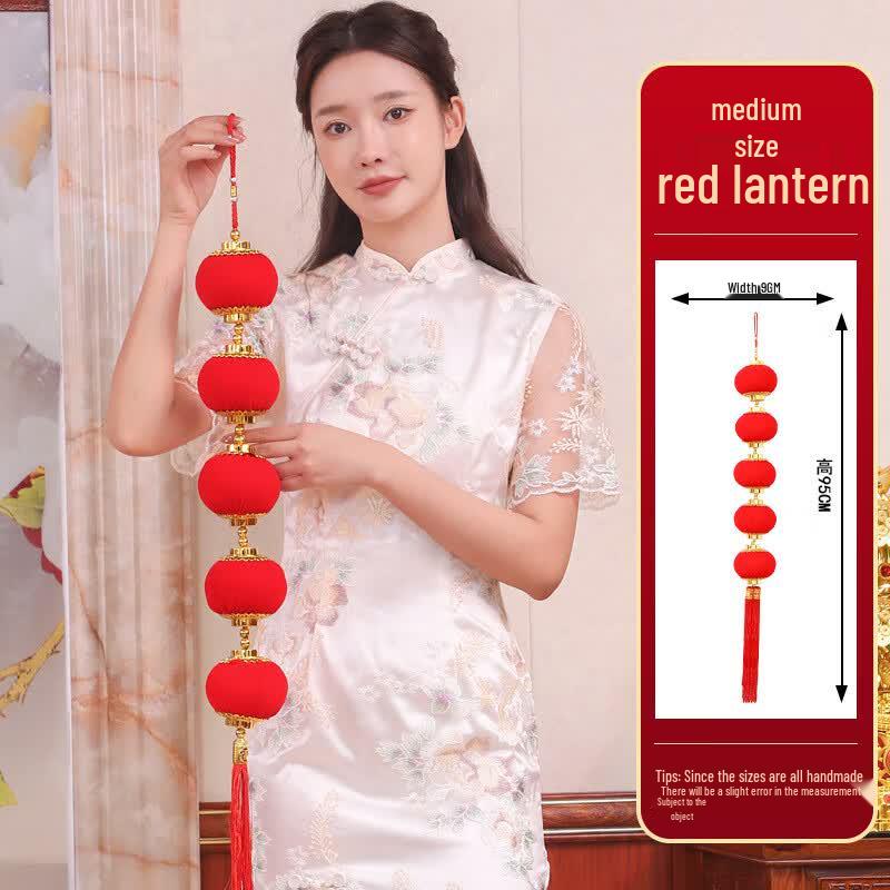 Chinese New Year Red Lantern String Decoration