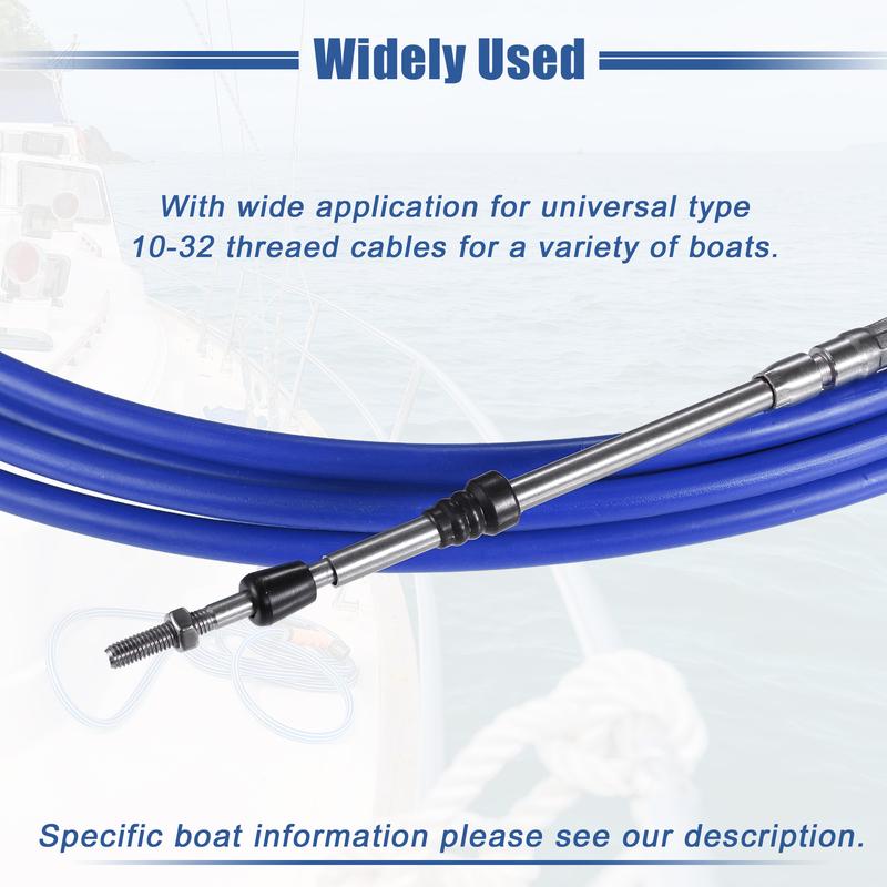 Motoforti 1-2pcs 10ft -24ft Marine Type 3300/33C Throttle Shift Remote Control Box Cable w/ Clevis for Yamaha Outboard Engine