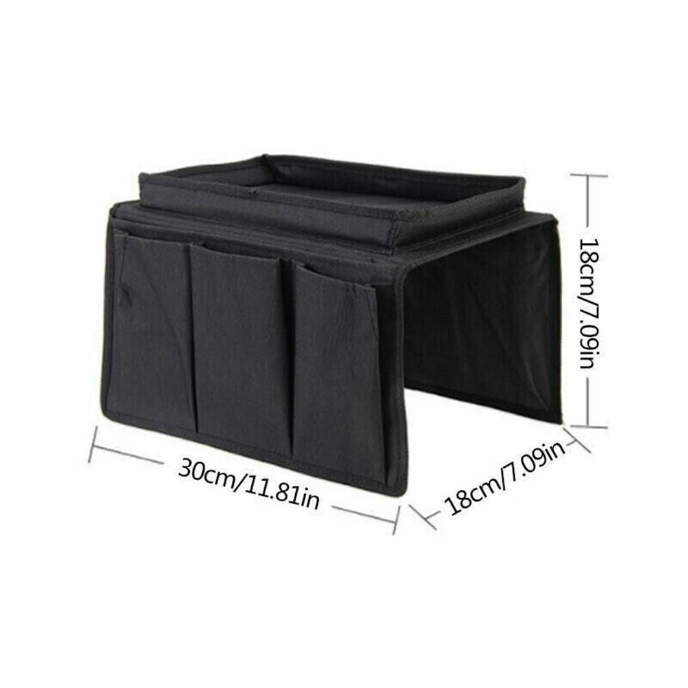 Non-Slip Sofa Armrest Organizer with Cup Holder Tray, Chair Arm, TV, Remote, Recliner Couch, Armchair, Bedside Storage