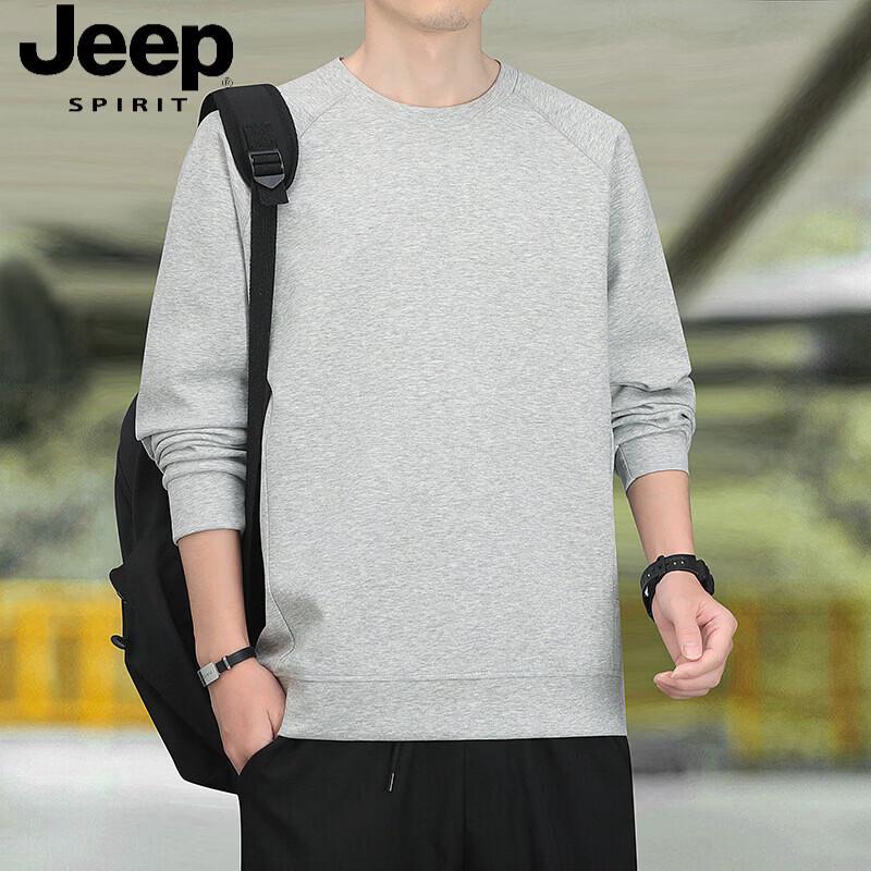 JEEP SPIRIT Men's Round Neck Casual Sweatshirt
