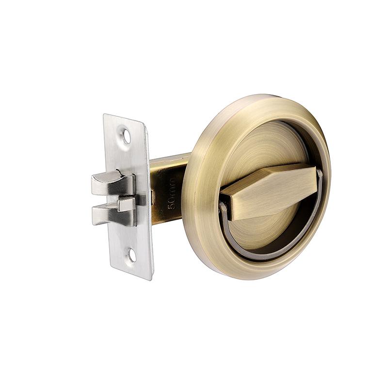 Скрытая дверная ручка-замок Невидимая утопленная Односторонняя ручка-кольцо Замок из нержавеющей стали