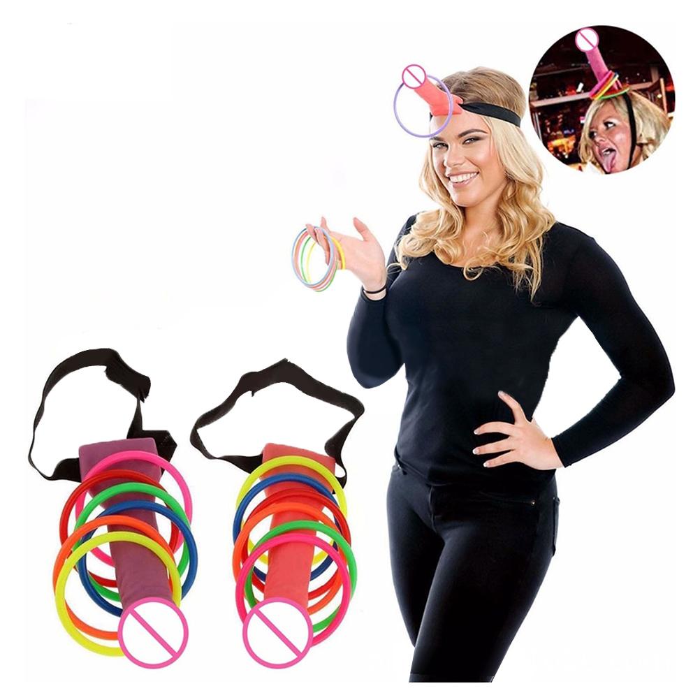 2 Set Junggesellinnenparty Gastgeschenk Ausgehen Hen Ringwurfspiele Neuheit Spielzeug Zubehör