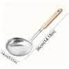 Hot 36cm Stainless Steel Colander with Wooden Handle Fine Mesh Skimmer Spoon for Cooking Food Prep Grease Filtering