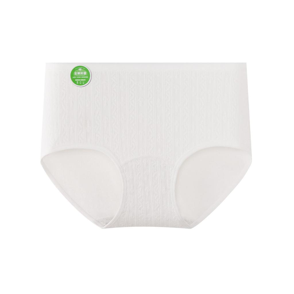 Women's New Spring and Summer A Class Cotton Extended Crotch 10A Anti Bacterial Mid Waist Briefs