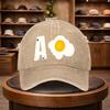A Baseball Cap with a Fried Egg Print Perfect for Casual Outings This Stylish Adjustable Hat Is Suitable for Outdoor Activitie
