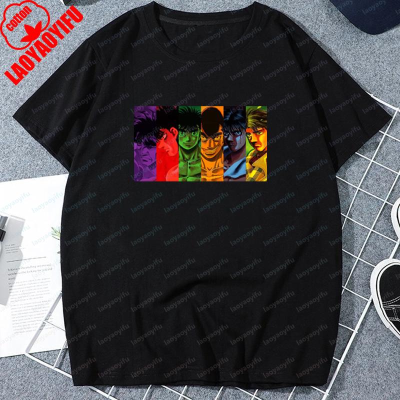 Japanese KBG Hajime No Ippo Vintage Printed Tshirt Harajuku Anime Unisex Cotton Tee New TEE TSHIRT Retro Womens Cartoon Tops