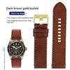 For TUDOR Black Bay Qicheng Bronze Little Red Flower Zenith Vintage Genuine Leather Watch Strap Men 22mm 23mm Cowhide Wristband