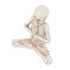 Figurillas de Esqueleto Exquisitamente Talladas Resistentes al Color Realistas Decoraciones de Esqueleto de Halloween Aterradoras