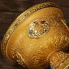 Holy Water Bowls Copper Brass Hand Carved Tibetan Buddhist Water Offering Bowls