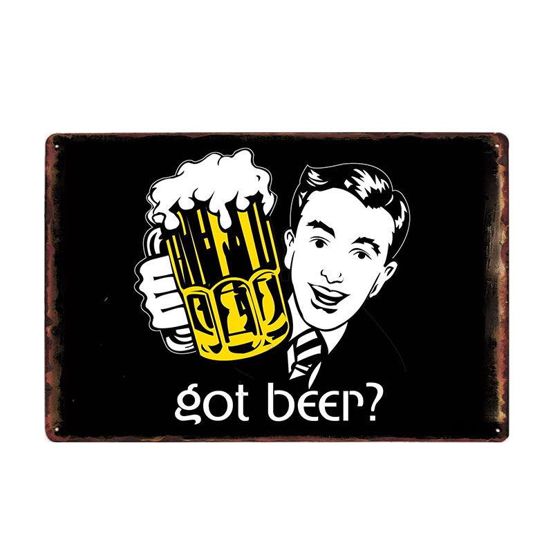 Beer Vintage Metal Tin Sign Chic Home Bar Cafe Poster Wall Decor Art Plaque Pub Tavern Retro Decorative Plates 20*30 CM