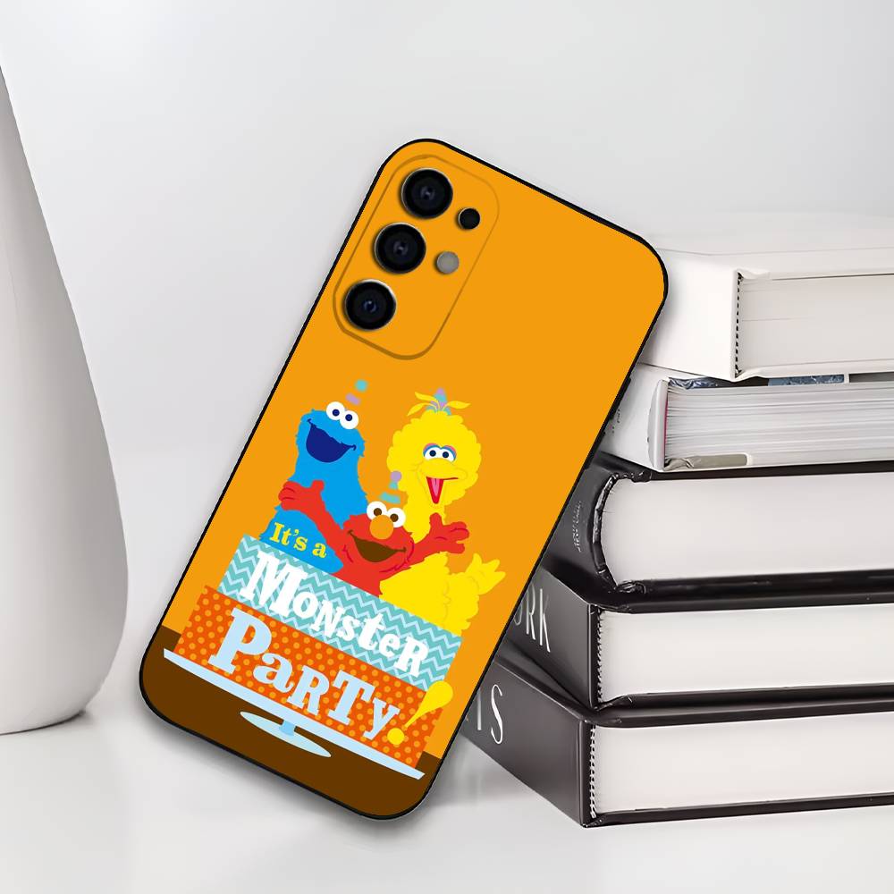 S-Sesame S-Street C-Cookie Elmo Phone Case For Samsung S25,S24,S21,S22,S23,S30,Ultra,S20,Plus,Fe,Lite,Soft Black Cover
