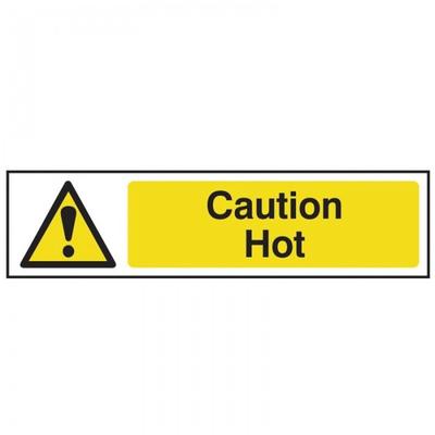 Scannen Vorsicht Heiß - PVC Schild 200 x 50mm