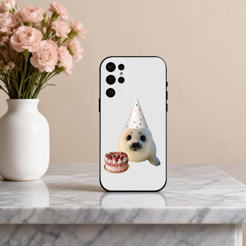 S-Seal F-Funny C-Cute Phone Case For Samsung S25,S24,S21,S22,S23,S30,Ultra,S20,Plus,Others Soft Black Case