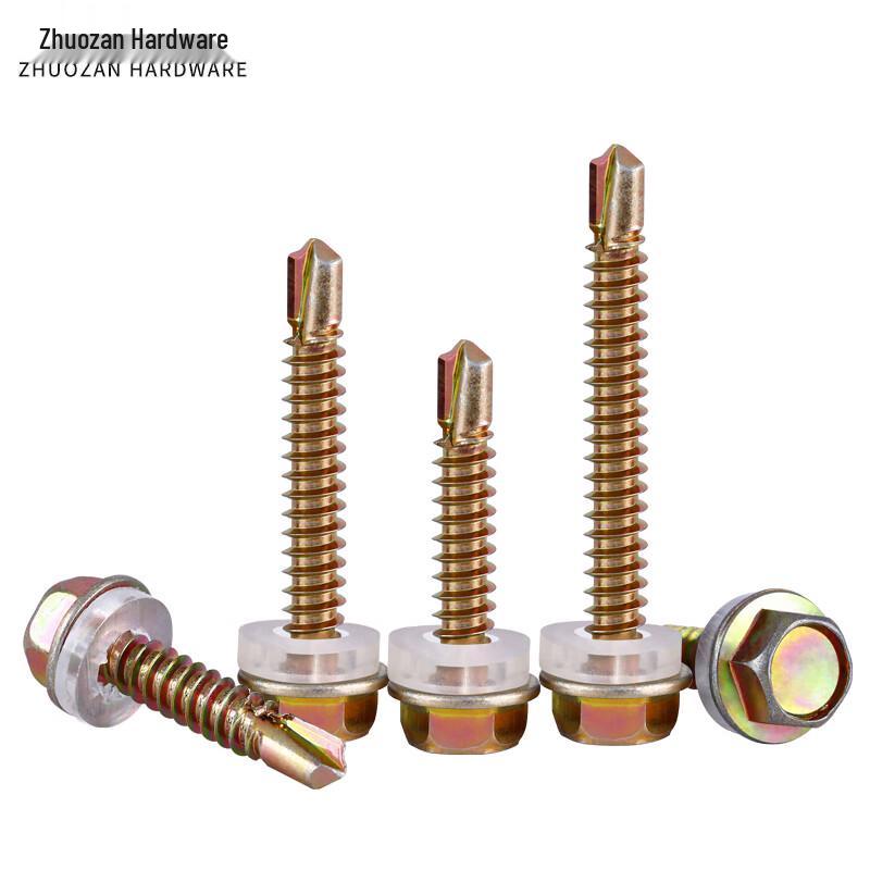 Zhuozan Color Zinc Hex Head Self-Drilling Tapping Screws