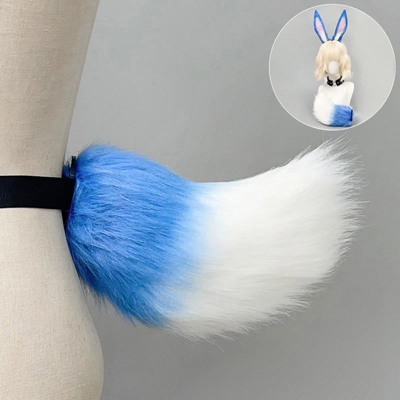 

Forever Link Rainbow Cat Blue Rabbit cos Cat Ear Beast Ear Headband Blue Dream Forever cos Blue Rabbit Ear Tail Set