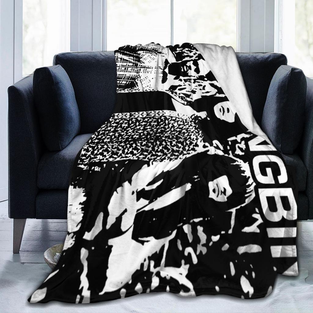 Khruangbin Abstract Mode Flannel Fashion Blanket Rock Band Funny Throw Fashion Blanket for Bedspreads 125*100cm Super Soft